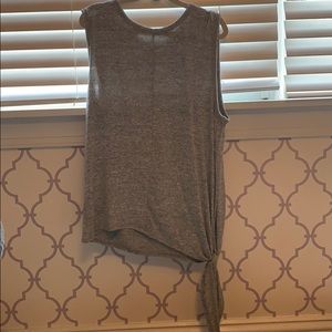 Grey Tank Top w/ Tie